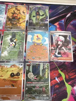 Pokemon Black Bolt & White Flare Illustration Rare Lot Of 37 Volcarona Hilda Sir - Image 5
