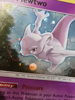 Mewtwo SM77 Holo Pokemon Black Star Promo With Swirl - Moderate Play - Image 3
