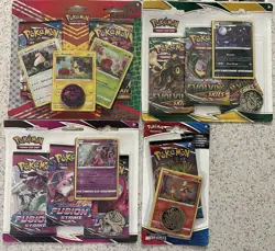 Pokemon TCG Sealed Lot of 4 Fusion Strike Evolving Skies + Hanger Packs - Image 1