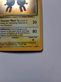 Pokemon TCG Magneton Base Set 9/102 Holo 1999-2000 Wizards Base Set Copyright... - Image 4