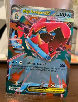 Pokemon TCG Mega Feraligatr ex Double Rare 043/217 Ascended Heroes English NM - Image 1