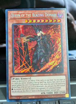 Yugioh! Queen of the Blazing Domain MP25-EN147 Prismatic Secret Rare - Image 1
