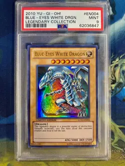 2010 YU-GI-OH! LEGENDARY COLLECTION #EN004 BLUE-EYES WHITE DRAGON PSA 9 - Image 1