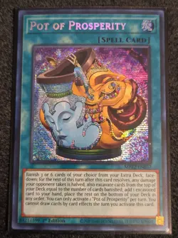 Yugioh! Pot of Prosperity MP22-EN037 Secret Rare 1st Edition NM - Image 1