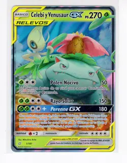 (A) ~ESP~ SPANISH Celebi y Venusaur Team Up 1/181 Pokemon Card (TLB) - Image 1