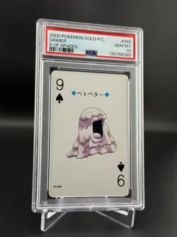Grimer 9 of Spades - 2000 Pokemon Gold Playing Cards Gem PSA 10 - Image 1