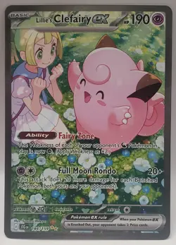 Pokemon TCG Lillie's Clefairy EX Journey Together Sir Card 184/159 NM Condition - Image 1