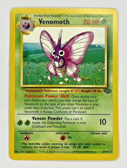 Pokemon TCG Venomoth Jungle Card 29/64 Unlimited Rare NM/LP Condition - Image 1