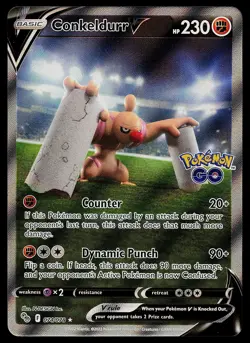 Pokemon Card - Conkeldurr V Pokemon GO 074/078 Alternate Full Art - Image 1