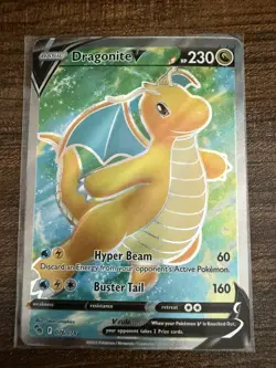 Dragonite V Full Art 076/078 Pokemon Card- Near Mint- Pokemon Go - Image 1