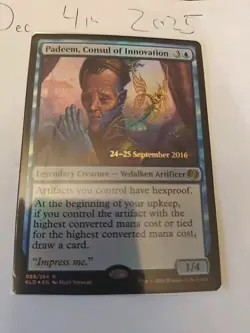 MTG Padeem Consul of Innovation Pre-release Promo Foil NM - Image 1