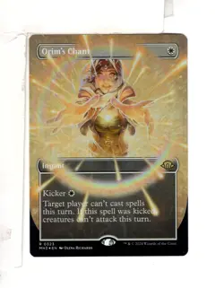 MTG SkeenAB Orim's Chant BORDERLESS FOIL from MH3. NM. - Image 1