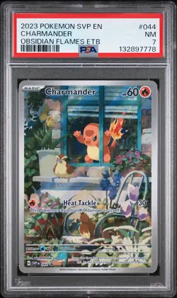 2023 POKEMON SVP EN-SV BLACK STAR PROMO #044 CHARMANDER PSA 7 - Image 1