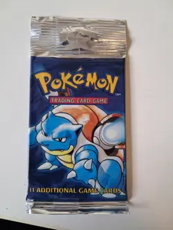 Sealed Pokemon Booster Pack Base Set Blastoise Artwork 21.02 g - Image 1