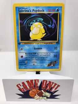 Pokemon Sabrina's Psyduck 99/132 1st Edition Gym Challenge Common NM Pack Fresh - Image 1