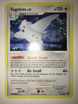 Pokemon TCG Togekiss 11/106 Holo SWIRL Rare Great Encounters - Image 1