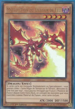 Yu-Gi-Oh! Malediction du Dragon de Feu MIL1-FR002 1ere Ed Ultra R EXCELLENT ETAT - Image 1