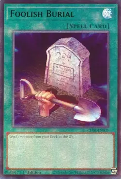 (3x) Foolish Burial - CH01-EN031 - NM - Ultra Rare - 1st ed - Yugioh - Image 1
