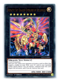 Hieratic Sky Dragon Overlord of Heliopolis - GFTP-EN004 Ultra Rare 1st Ed Yugioh - Image 1