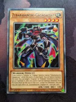 Zubababancho Gagagacoat LDS3-EN125 1st Edition YuGiOh TCG Card - Image 1