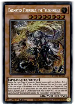 YUGIOH DOGMATIKA FLEURDELIS, THE THUNDERBOLT SECRET RARE NEAR MINT DOOD-EN026 - Image 1