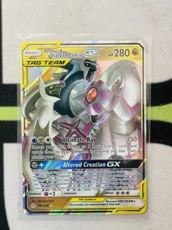 Pokemon Arceus Dialga Palkia GX Cosmic Eclipse Tag Team Card 156/236 Nm - Image 1