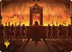 1 x Fire Lord Ozai Art Card - Gold-Stamped Planeswalker Symbol - Art Series: Ava - Image 1