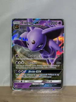 Pokemon TCG Espeon GX 61/149 Sun & Moon Base Set Holo Ultra Rare Card - NM - Image 1