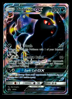 Umbreon GX - SM36 - Pokemon Sun & Moon Promo Ultra Rare Card NM - Image 1