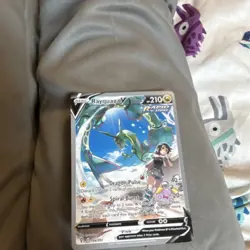 Pokemon Rayquaza V Ultra Rare Evolving Skies Rapid Strike 210 HP Dragon Card - Image 1