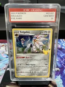 SOLGALEO 2020 HOLO FOIL #021/025 Pokemon RARE Card GRADED 10 MINT - Image 1