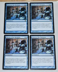 MTG 4x Rare Blue Enchantment March of the Machines - Image 1