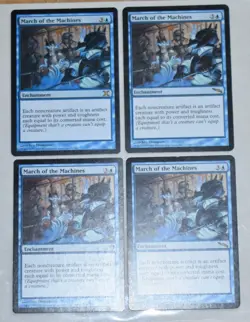 MTG 4x Rare Blue Enchantment March of the Machines - Image 2