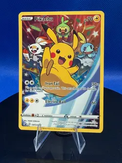 Pikachu SWSH020 NM Pokemon Card TCG Sword & Shield Promo - Image 1