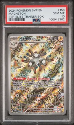 2024 POKEMON SVP EN-SV BLACK STAR PROMO #159 MAGNETON PSA 10 - Image 1