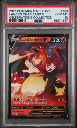 2021 Pokemon Celebration Promo Lance Charizard PSA 10 Gem Mint #133 Englisch - Image 2