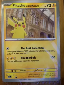 Pikachu At The Museum Natural History Museum Jumbo Pokemon Promo Card Rare - Image 1