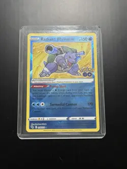 Radiant Blastoise 018/078 Pokemon GO Holo - Image 1