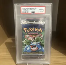 Pokemon Base Set Booster Pack Venusaur PSA 10 - Image 1