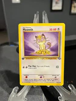 MEOWTH Pokemon 1st Edition Jungle 56/64 1999 WOTC NM - Image 1