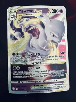 Mewtwo VSTAR Ultra Rare Pokemon GO PGO Psychic Holo 031/078 NM - Image 1