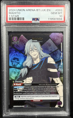 2024 Union Arena Mahito SR 1 Star Gem Mint PSA 10 Jujutsu Kaisen #093 - Image 1