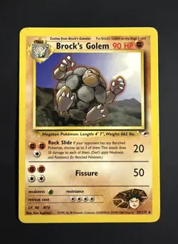 Pokemon Card - Brock's Golem Gym Heroes 20/132 Rare - Image 1