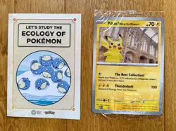 Pikachu At The Museum (SEALED) X Natural History Museum Pokemon Promo Card 2026 - Image 1