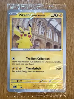 Pikachu At The Museum (SEALED) X Natural History Museum Pokemon Promo Card 2026 - Image 2