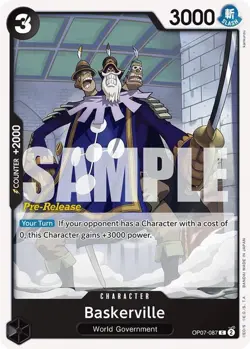Baskerville (OP07-087/75) OP07 500 Years in the Future Pre-Release Cards NM - Image 1