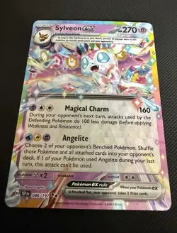Pokemon Sylveon ex Full Art Holo Rare Card 086/191 SSP EN English - Image 1