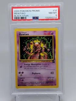 Mewtwo - Black Star Promo #14 - 2000 Pokemon - PSA 8 Near Mint - Image 1