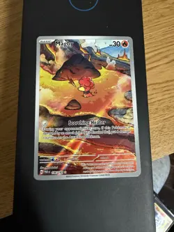 Pokemon Magby Illustration Rare SV04 Paradox Rift Holo 30 HP 186/182 Basic - Image 1