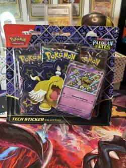 2x Pokemon Scarlet Violet Paldean Fates - SHINY GREAVARD TECH STICKER COLLECTION - Image 5